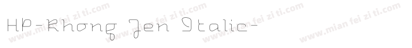 HP-Khong Ten Italic字体转换